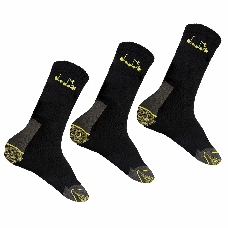 Stock 3 pezzi calzini calze uomo lavoro WORK corto lotto Diadora TOOCOOL D1135