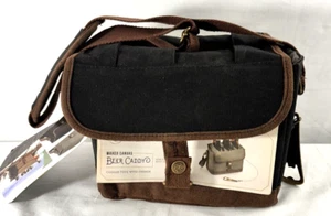 Legacy 6er Pack Flaschendose Bier Picknick gewachstes Canvas Tasche schwarz braun Reise NEU - Bild 1 von 10