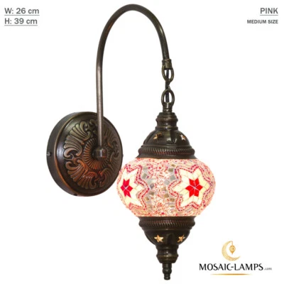 Lámpara de Pared Mosaico Turco Cuello de Cisne Único, Iluminación de Techo Tradicional, Mediana Foto 1 de 4