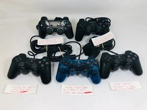 Lot Of 5 Sony PS2 Dual Shock Controller For PARTS WORKING & NONWORKING PLS READ - Picture 1 of 24