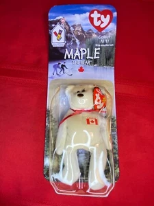 TY Beanie Babies Mcdonalds Collection Rare NEW Maple The Bear  born July 1, 1996 - Foto 1 di 12