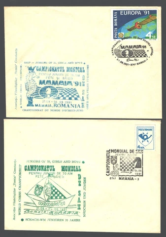1991  Romania World Chess Championship  , 2 covers Cover