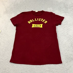 Hollister Shirt Mens Large Red Purple Yellow Embroidered Spell Out Surf Y2K - Picture 1 of 12