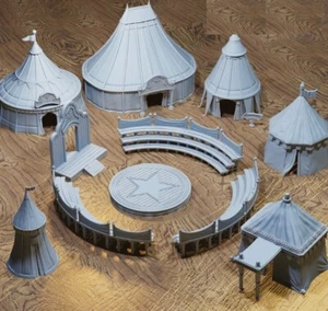 Carnival Tents Circus Fair Festival Arena Stadium HO N 28 or 32mm Gaming White - Picture 1 of 2