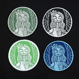 Disney TNBC Sally Mock Starbucks Logo Embroidered Sew Iron-On Patch, In 4 Colors - Picture 1 of 6