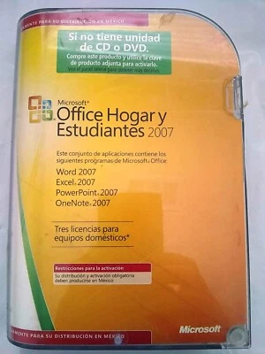Microsoft Office Home & Student 2007 Spanish Version w/ 2 Product Keys 6 PCs - Image 1 of 2