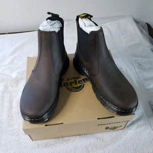 Dr Martens Embury Boots Womens 8 Crazy Horse Dark Brown Chelseacore - Picture 1 of 8