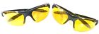 2 Yellow Safety Glasses UV Protection Sunglasses Light Enhancing UltraViolet