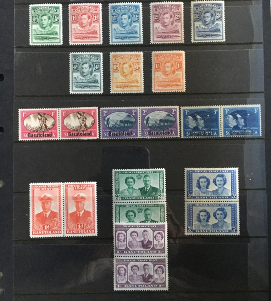 BC BASUTOLAND 1938-47 KGVI M/MINT  COLLECTION - Image 1 of 1