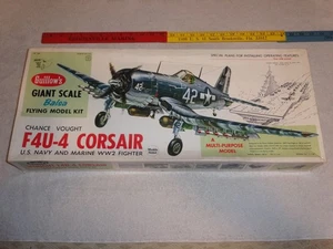 VINTAGE ORIGINAL NEU IN BOX GULLOW'S GIANT SCALE BALSAHOLZ FLIEGEN MODELLBAUSATZ F4U - Bild 1 von 24