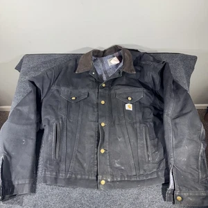 Chaqueta vaquera vintage años 90 Carhartt JB0905 Trucker hecha a mano con orgullo EE. UU. talla 50 - Imagen 1 de 11