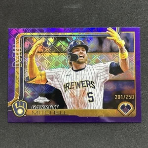 2025 Topps Chrome Logofractor GARRETT MITCHELL Purple Refractor /250 - Bild 1 von 2