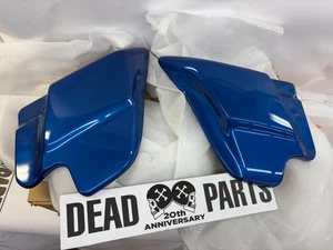 Harley NIB Rich Sunglo Blue left right side covers 66619-05BPT - Picture 1 of 5
