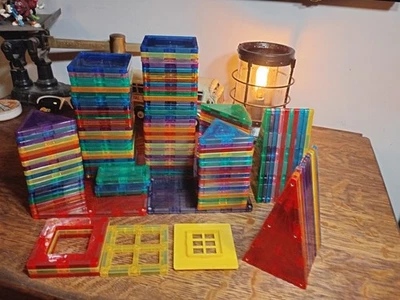 Mixed  Lot of 138 Original Magna Tiles and Picasso Tiles. - Image 1 of 3