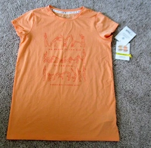Athleta Girl Simone Biles T Shirt Size 14 / XL Girls Peach Color - Picture 1 of 3