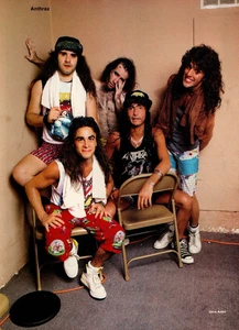 vtg 80s ANTHRAX MAGAZINE PINUP PAGE Band Members Thrash Metal Image - Picture 1 of 1