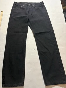 Levis 505 Jeans Mens 32 X 30 Regular Straight Leg Black Strauss & Co. - Picture 1 of 8