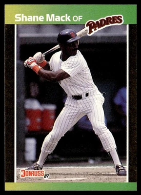 1989 Donruss Shane Mack San Diego Padres #538 - Image 1 of 2