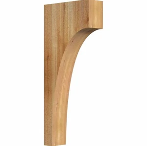 Ekena Millwork Corbel 4"W X 12"D X 28"H Wood Western Cedar Huntington Smooth Red - Picture 1 of 3