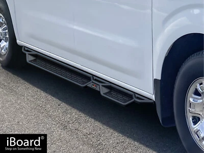 APS Black Side Step Nerf Bars For 12-21 Nissan NV 1500 2500 Full Size Van - Image 1 of 4