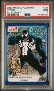 Venom #124 Blue Traxx /499 PSA 9 Upper Deck 2023 Marvel Platinum - Picture 1 of 3