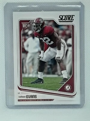 Rashaan Evans 2018 Score Football - RC #345 -  Alabama Crimson Tide - Image 1 of 2