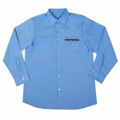 Independent Trucks GRINDSTONE MANGA LARGA Trabajo Top Skateboard Camisa AZUL Foto 1 de 2