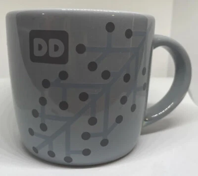 Dunkin' Donuts Coffee Tea Cup Mug Gray Grey Christmas snowflake 2014 *RARE* - Image 1 of 4