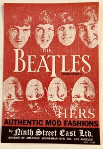 Beatles 1966 NEMS Advertising Card "Hers" Authentic Mod Fashions Original Mint - Picture 1 of 2