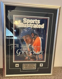 Wayne Gretzky Sports Illustrated A Tribute Framed/Matted With Pins Edmonton Oile - Bild 1 von 10