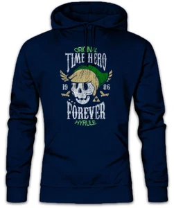 Time Hero Forever Hoodie Sweatshirt Hyrule Gaming Fun Games Gamer Skull - Picture 1 of 1
