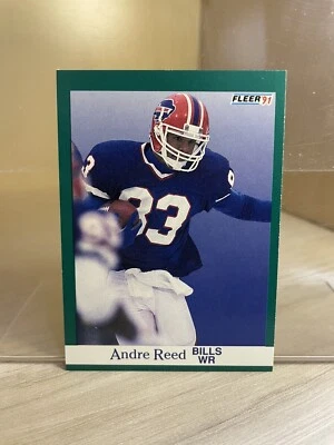 1991 Fleer Football #8 Andre Reed - Buffalo Bills - Image 1 of 2