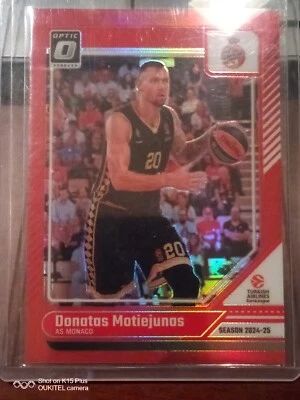 2024-25 Panini Donruss Euroleague Donatas Motiejunas Red Optic /99 Monaco - Image 1 of 2