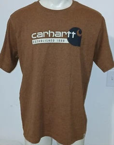 T-shirt Carhartt uomo relaxed fit pesante stampa logo manica corta taglia XL - Foto 1 di 4