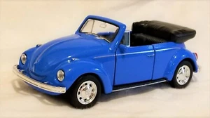 Welly - 1:38 Scale Model Volkswagen Beetle Convertible Blue (BBWE42344DB) - Picture 1 of 1