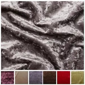 Luxury Marble Velour Crushed Velvet Plush Soft Furnishing Curtain Cushion Fabric - Picture 1 of 63