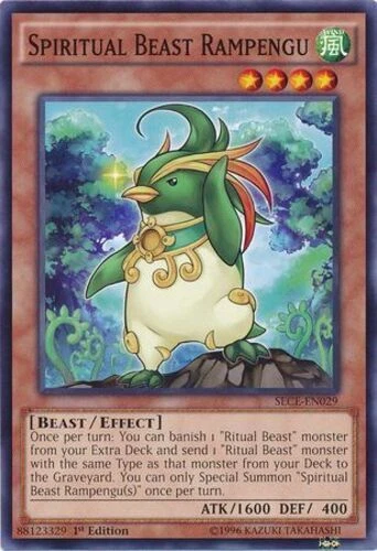 Yu-Gi-Oh! Spiritual Beast Rampengu Secrets of Eternity SECE-EN029 1st Ed Common - Image 1 of 1