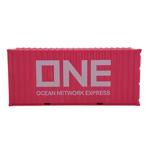 1:35 ONE Rosa 20GP Contenitore Spedizione Modello Plastica Ufficio Decorazione Casa Giocattolo - Foto 1 di 9