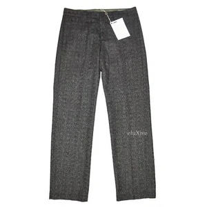 NWT $395 Trend Corneliani Mens Black White Soft Woven Wool Pants 50 34 AUTHENTIC - Picture 1 of 10