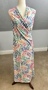 Tommy Bahama Maxikleid tropische Palmen Blumen ärmellos Strick Small Petite - Bild 1 von 5