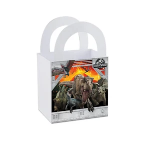 8 Jurassic World Dinosaurier Leckerli Box Party Gastgeschenk Beute Goody Bag Geburtstag 3" x 3" - Bild 1 von 6