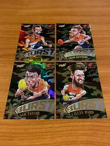 2021 AFL Select Footy Stars Camo Starburst GWS GIANTS TEAM SET 4 cards - Imagen 1 de 1