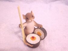 Charming Tails Fitz & Floyd "You Have Naturally Good Taste" Sushi Mouse No Box 