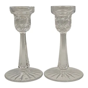 Par de candelabros de vidrio corte cristal Waterford - Imagen 1 de 6