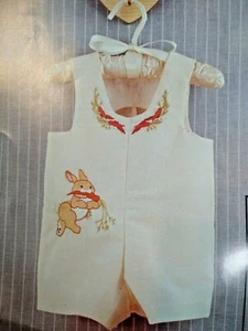 1984 Infant Romper Bunny KIt  Sunset 2896 Stitchery New  Open Package Complete - Bild 1 von 11