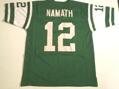 UNSIGNED CUSTOM Sewn Stitched Joe Namath Green Jersey - M, L, XL, 2XL, 3XL - Image 1 of 2