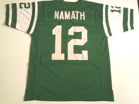 UNSIGNED CUSTOM Sewn Stitched Joe Namath Green Jersey - M, L, XL, 2XL, 3XL Cover