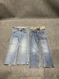 Lot Of 2 Girls Jeans Disney Levi Size 4 - Picture 1 of 13