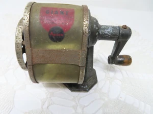 Sacapuntas vintage antiguo gigante automático manivela años 20 EE. UU. - Imagen 1 de 5