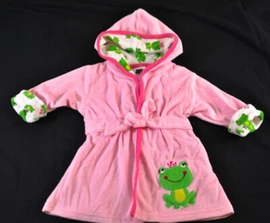 infant girl's Carter's pink bathrobe hooded size 0-9 months up to 20.5 lbs - Picture 1 of 7